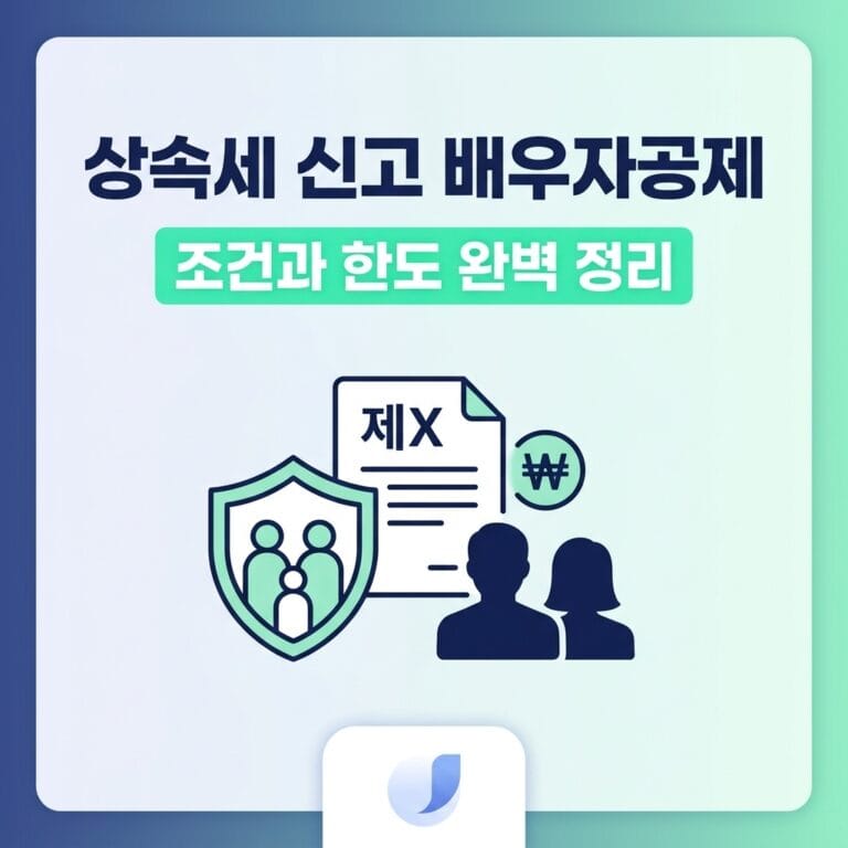 상속세 신고 배우자공제 조건과 한도 완전 정리